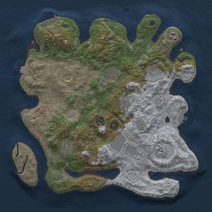 Thumbnail Rust Map: Procedural Map, Size: 3500, Seed: 200910585, 18 Monuments