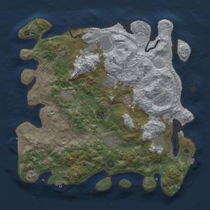Thumbnail Rust Map: Procedural Map, Size: 4000, Seed: 794979216, 19 Monuments