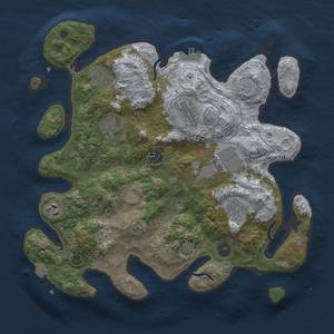 Thumbnail Rust Map: Procedural Map, Size: 3500, Seed: 1471017886, 15 Monuments