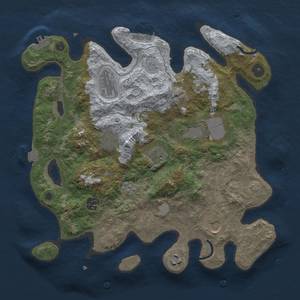 Thumbnail Rust Map: Procedural Map, Size: 3500, Seed: 683322380, 16 Monuments