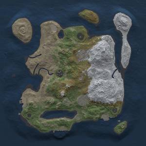 Thumbnail Rust Map: Procedural Map, Size: 3000, Seed: 1225902404, 10 Monuments