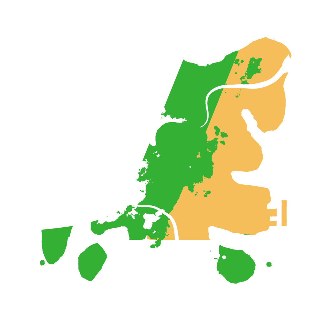 Biome Rust Map: Procedural Map, Size: 2500, Seed: 558899
