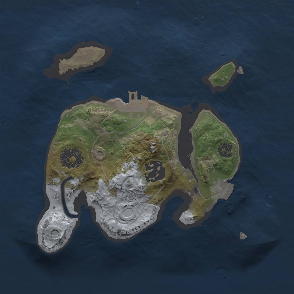 Rust Map: Procedural Map, Size: 2000, Seed: 482980600, 5 Monuments