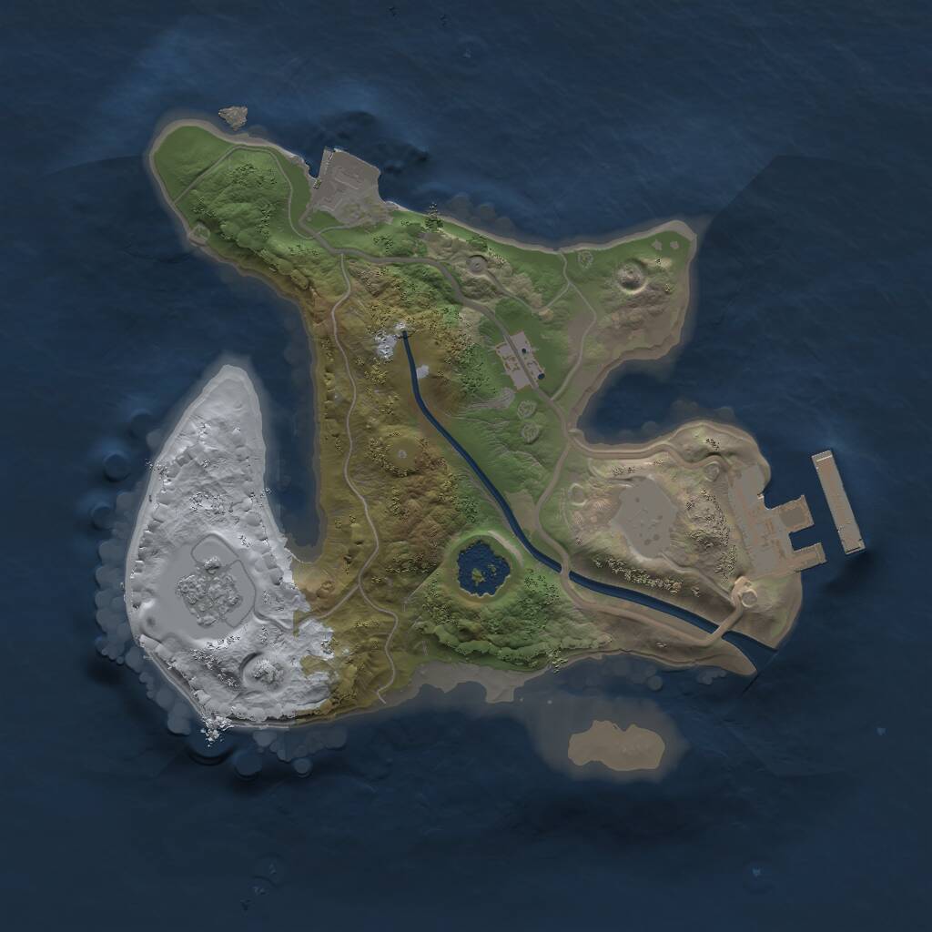 Rust Map: Procedural Map, Size: 1800, Seed: 2072192850, 3 Monuments