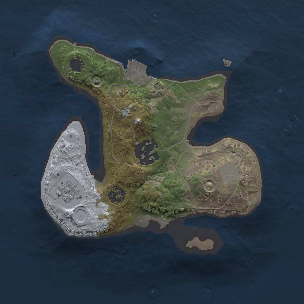 Rust Map: Procedural Map, Size: 1800, Seed: 2072192850, 5 Monuments