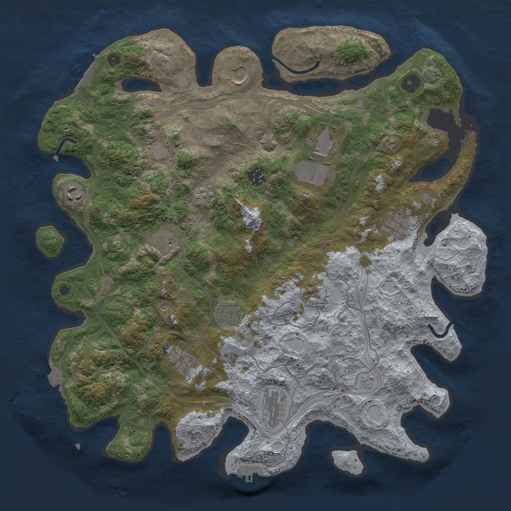 Rust Map: Procedural Map, Size: 4250, Seed: 1446352282, 19 Monuments