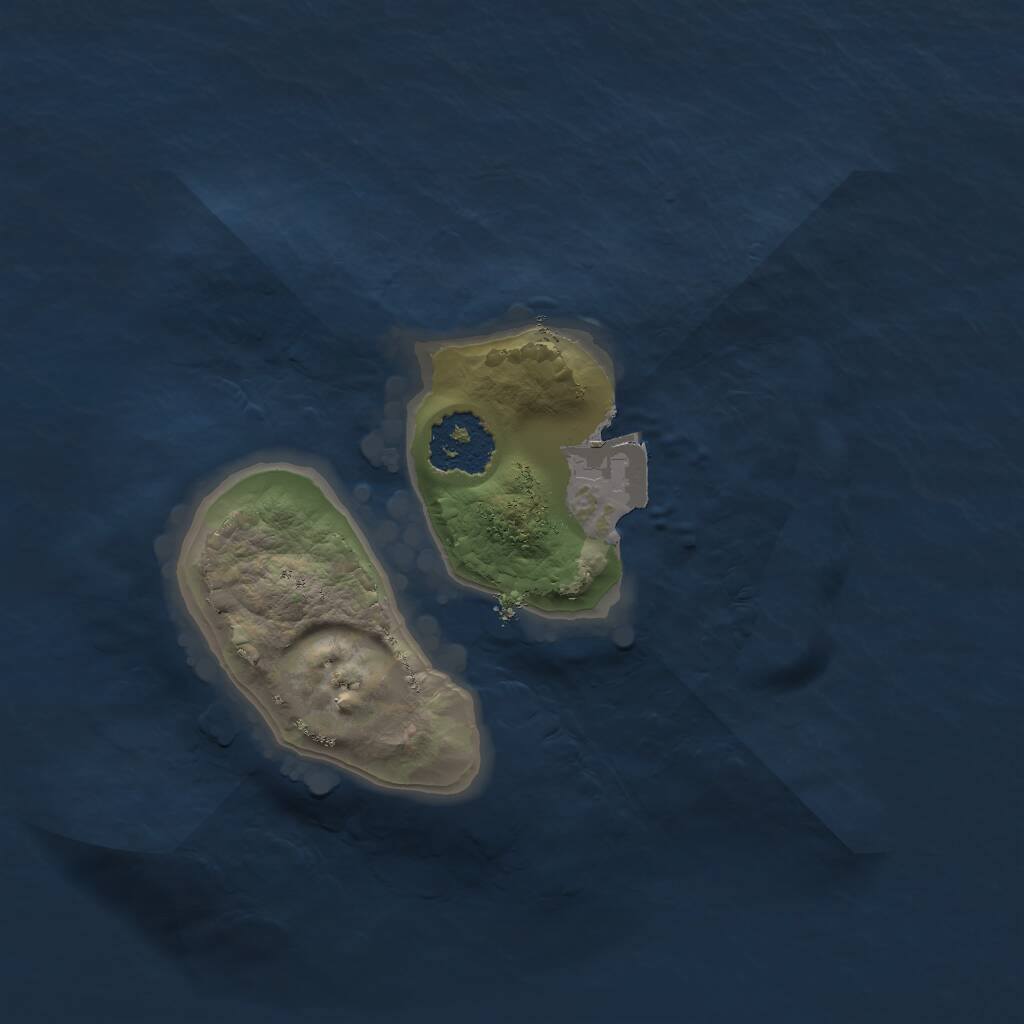 Rust Map: Procedural Map, Size: 1600, Seed: 964644232, 1 Monuments