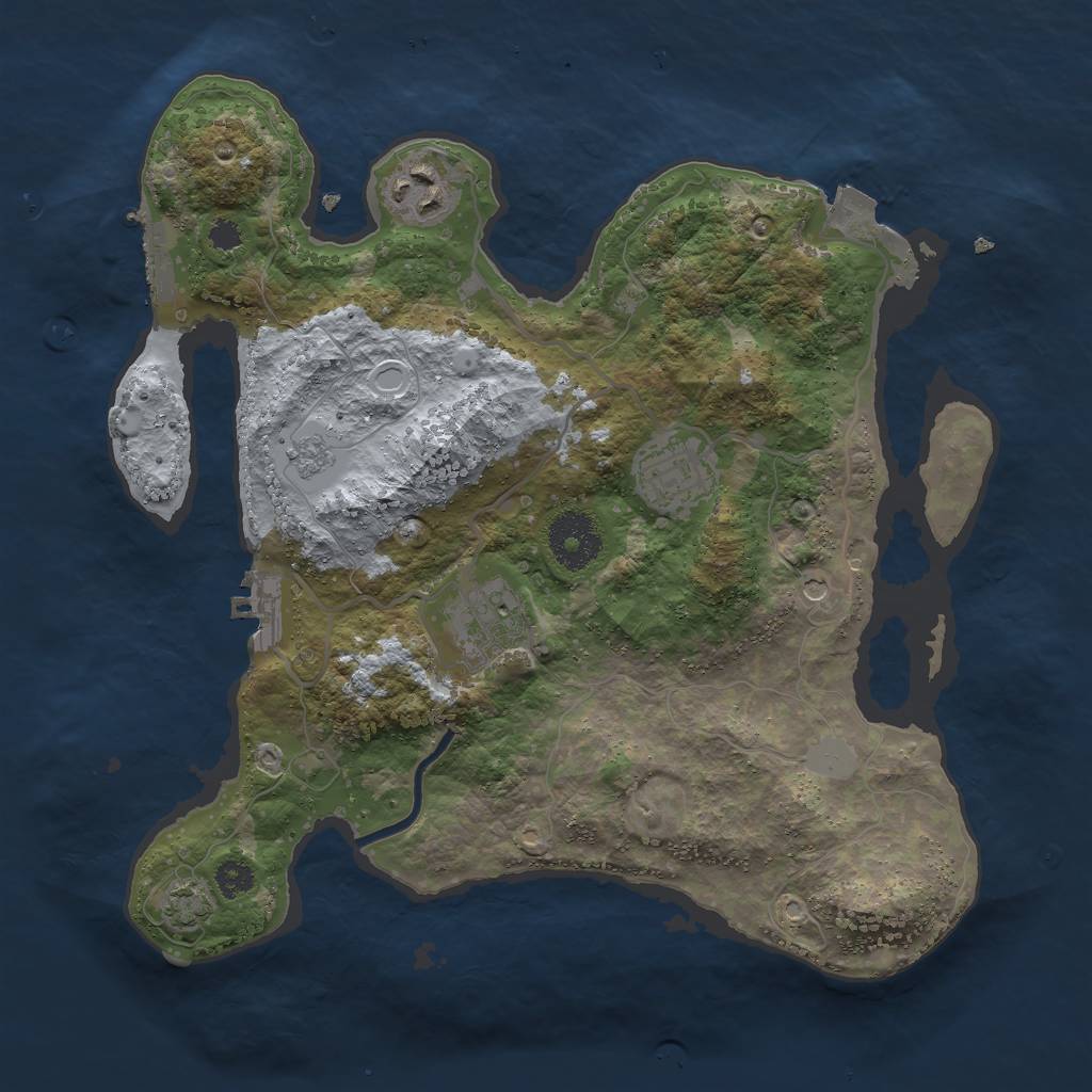 Rust Map: Procedural Map, Size: 3000, Seed: 2154852, 11 Monuments