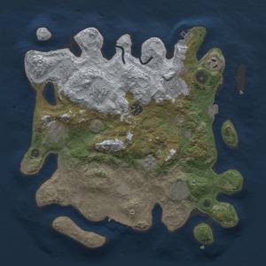 Thumbnail Rust Map: Procedural Map, Size: 3300, Seed: 3915534, 15 Monuments