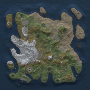 Thumbnail Rust Map: Procedural Map, Size: 3600, Seed: 12603, 14 Monuments
