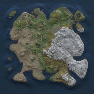 Thumbnail Rust Map: Procedural Map, Size: 3250, Seed: 494045639, 15 Monuments