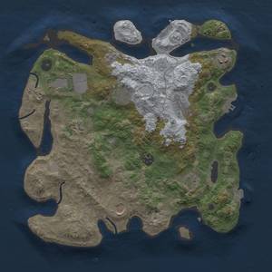 Thumbnail Rust Map: Procedural Map, Size: 3500, Seed: 830172413, 17 Monuments