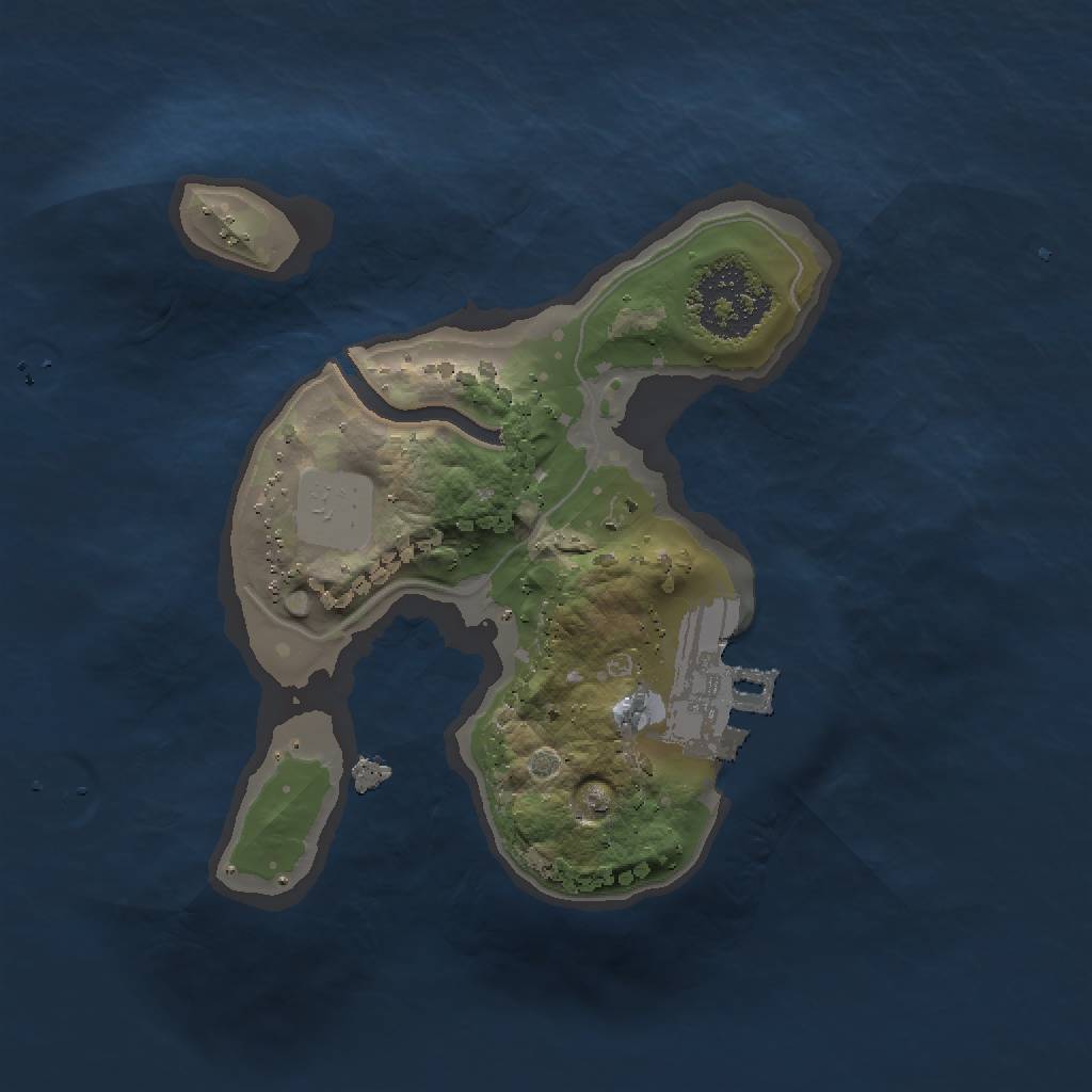 Rust Map: Procedural Map, Size: 1500, Seed: 810, 4 Monuments