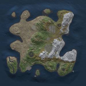 Thumbnail Rust Map: Procedural Map, Size: 2500, Seed: 728505623, 8 Monuments