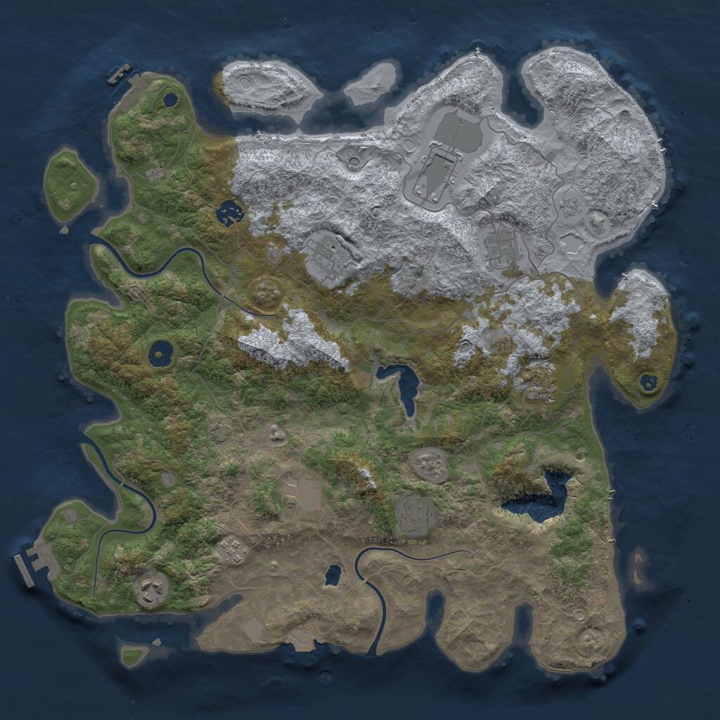 Rust Map: Procedural Map, Size: 4200, Seed: 18008, 15 Monuments