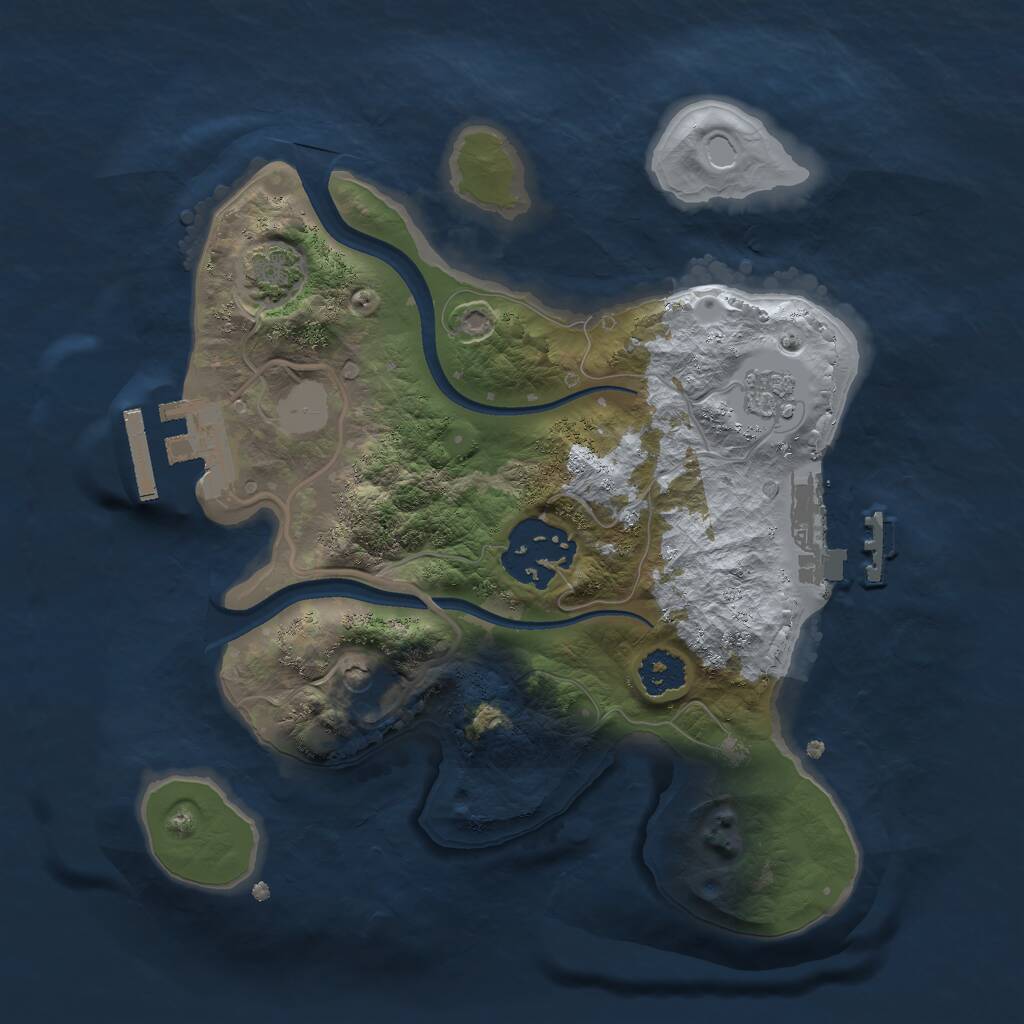 Rust Map: Procedural Map, Size: 2250, Seed: 1587563494, 7 Monuments