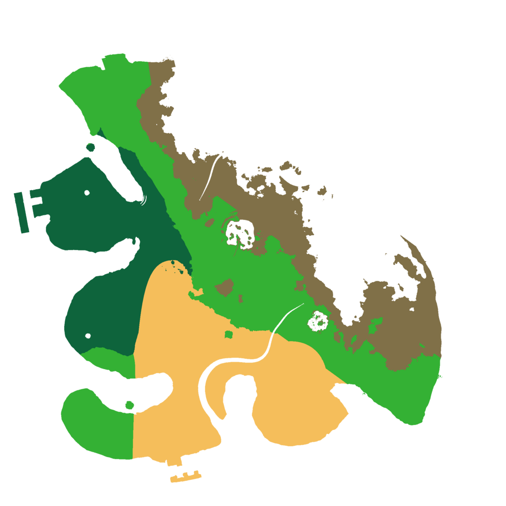 Biome Rust Map: Procedural Map, Size: 2500, Seed: 112365115