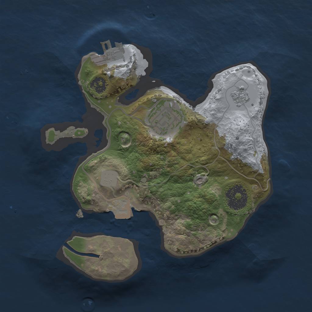 Rust Map: Procedural Map, Size: 2000, Seed: 11775846, 6 Monuments