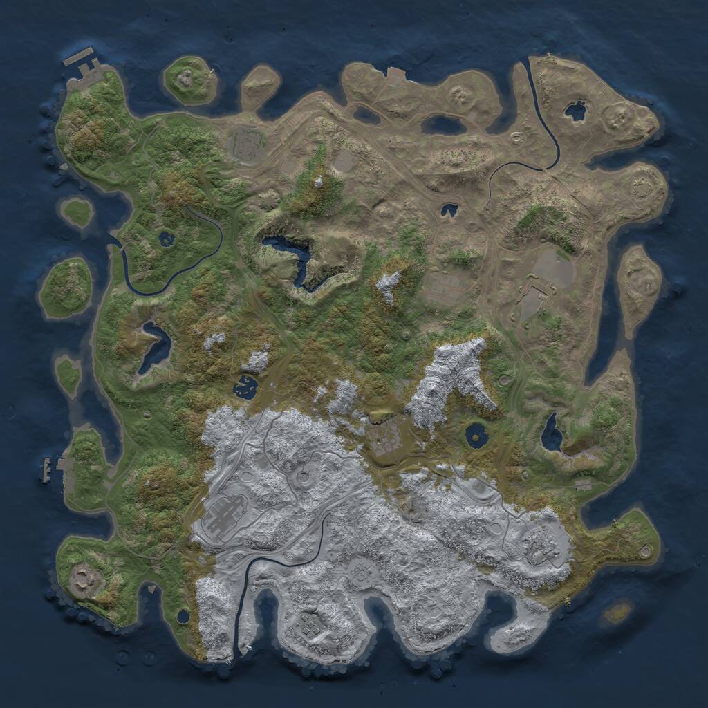 Rust Map: Procedural Map, Size: 4500, Seed: 475581, 15 Monuments