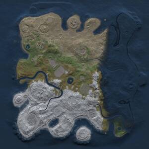 Thumbnail Rust Map: Procedural Map, Size: 3500, Seed: 1087526419, 13 Monuments