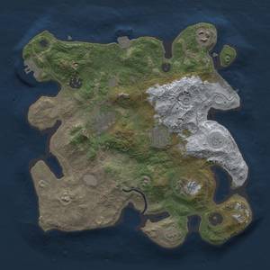 Thumbnail Rust Map: Procedural Map, Size: 3000, Seed: 684679678, 13 Monuments