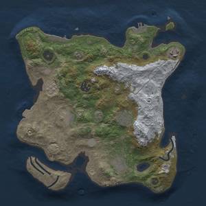 Thumbnail Rust Map: Procedural Map, Size: 3000, Seed: 625792273, 14 Monuments