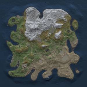 Thumbnail Rust Map: Procedural Map, Size: 3500, Seed: 1639, 16 Monuments