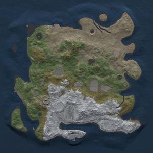 Thumbnail Rust Map: Procedural Map, Size: 3500, Seed: 181168274, 15 Monuments