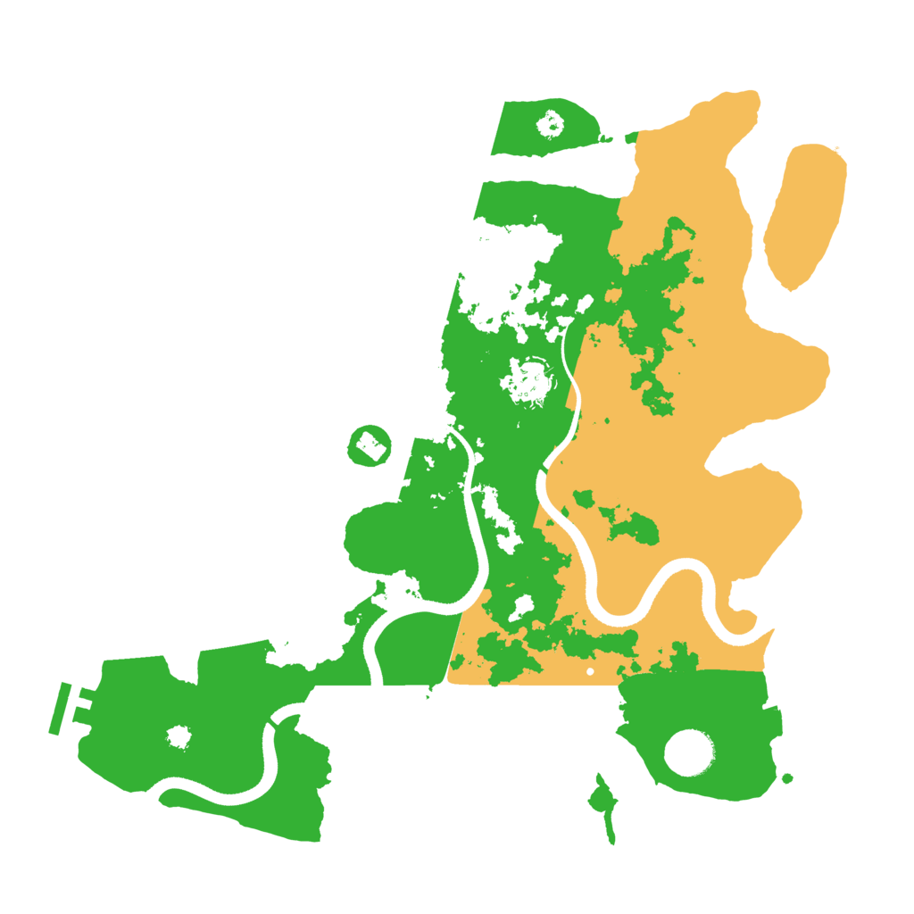 Biome Rust Map: Procedural Map, Size: 3500, Seed: 75195