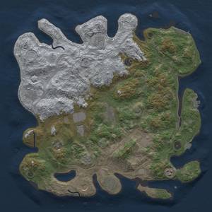 Thumbnail Rust Map: Procedural Map, Size: 4250, Seed: 2051513032, 19 Monuments