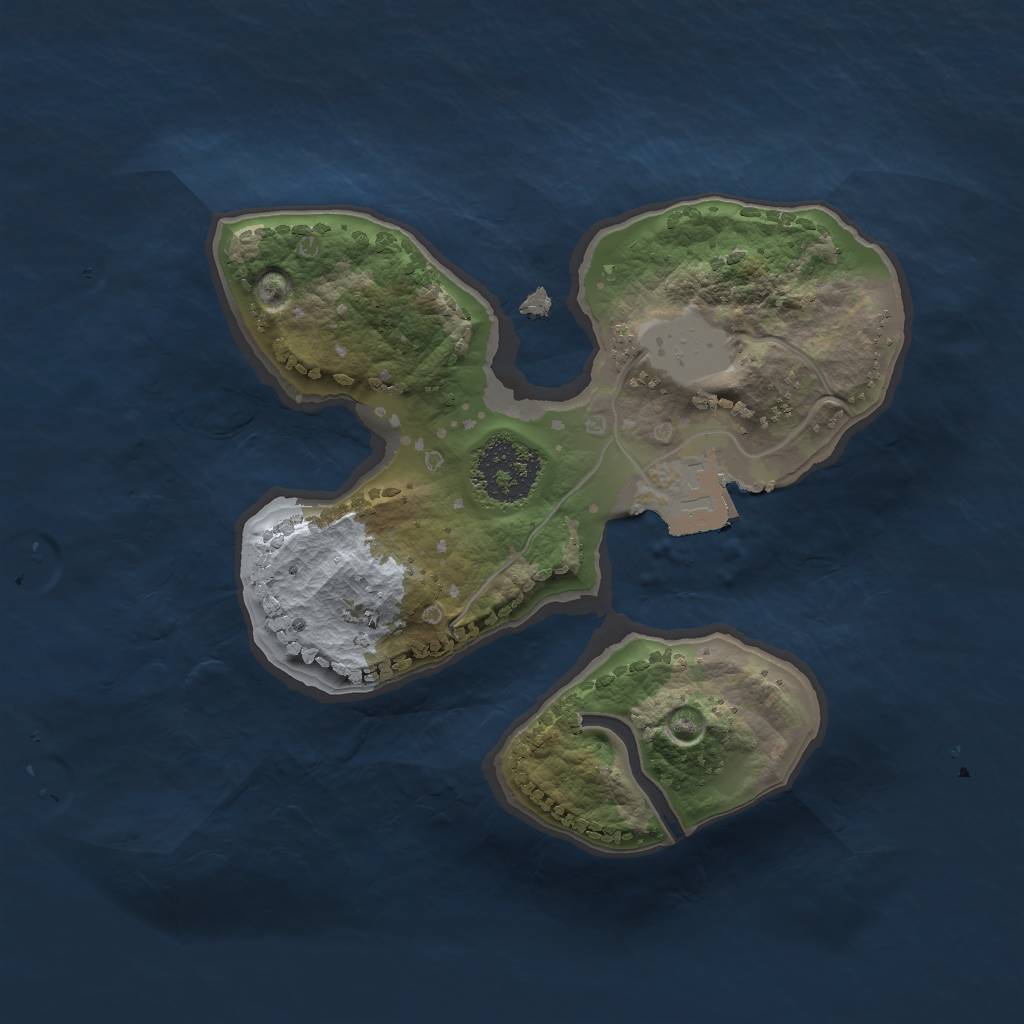 Rust Map: Procedural Map, Size: 1696, Seed: 7272137, 3 Monuments