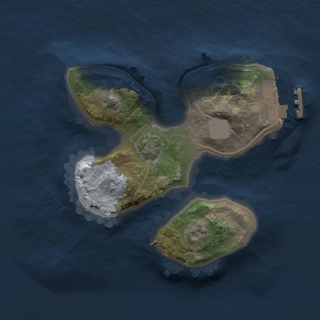 Rust Map: Procedural Map, Size: 1696, Seed: 7272137, 3 Monuments