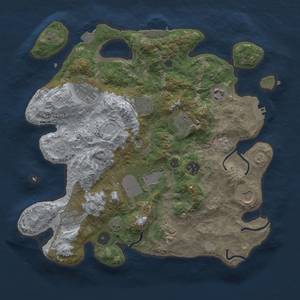 Thumbnail Rust Map: Procedural Map, Size: 3500, Seed: 651801708, 18 Monuments