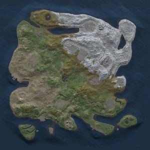 Thumbnail Rust Map: Procedural Map, Size: 3500, Seed: 776265499, 17 Monuments