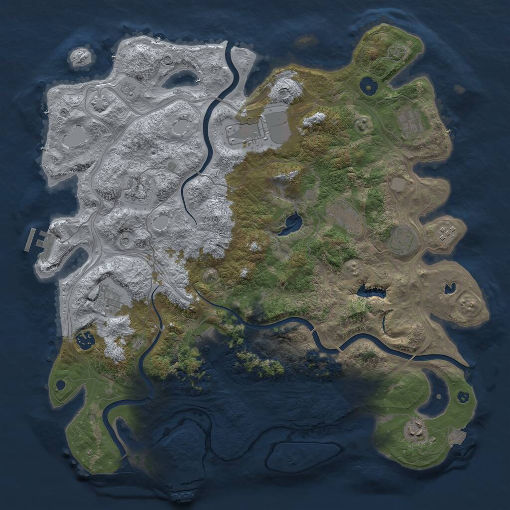 Rust Map: Procedural Map, Size: 4250, Seed: 235775933, 16 Monuments