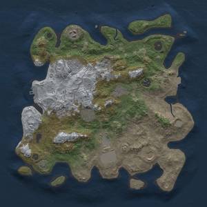 Thumbnail Rust Map: Procedural Map, Size: 3500, Seed: 1215670067, 15 Monuments