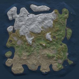Thumbnail Rust Map: Procedural Map, Size: 4000, Seed: 11252012, 18 Monuments