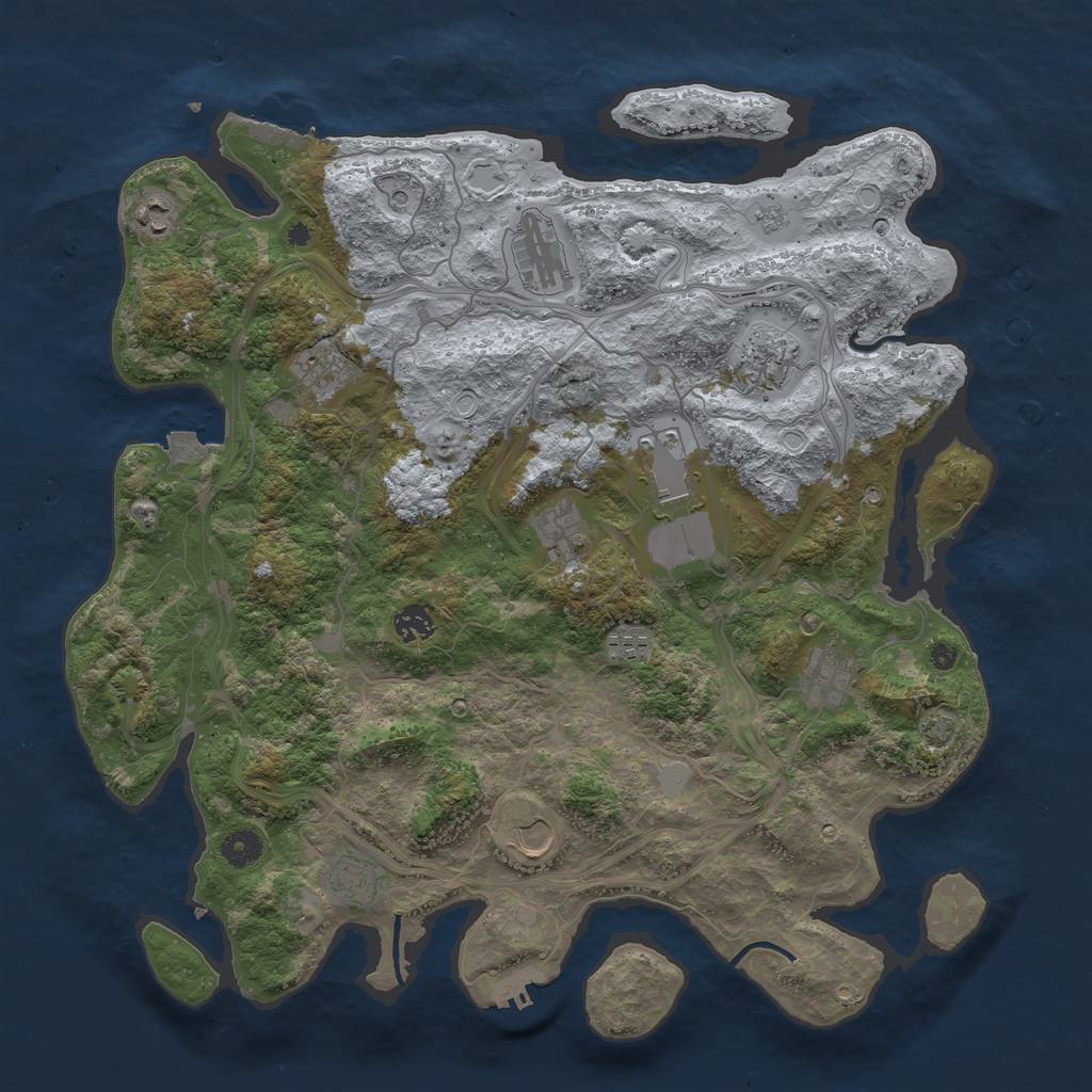 Rust Map: Procedural Map, Size: 4250, Seed: 1866935903, 19 Monuments
