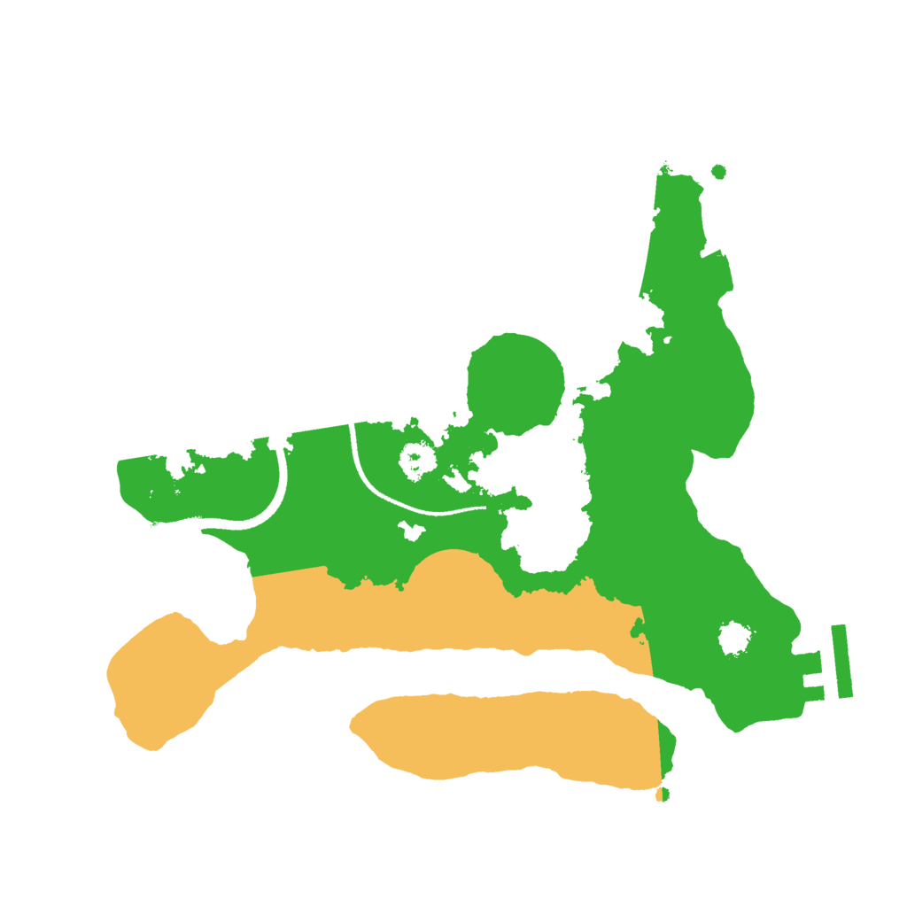 Biome Rust Map: Procedural Map, Size: 2500, Seed: 1355885936
