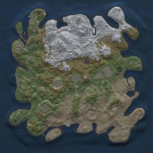 Thumbnail Rust Map: Procedural Map, Size: 4000, Seed: 520328853, 19 Monuments