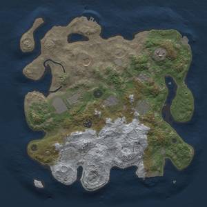 Thumbnail Rust Map: Procedural Map, Size: 3500, Seed: 164266464, 16 Monuments