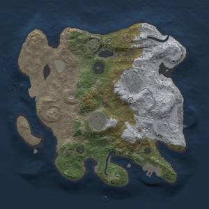 Thumbnail Rust Map: Procedural Map, Size: 2500, Seed: 377849977, 10 Monuments