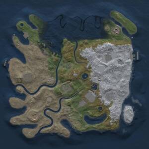 Thumbnail Rust Map: Procedural Map, Size: 3750, Seed: 759383491, 16 Monuments