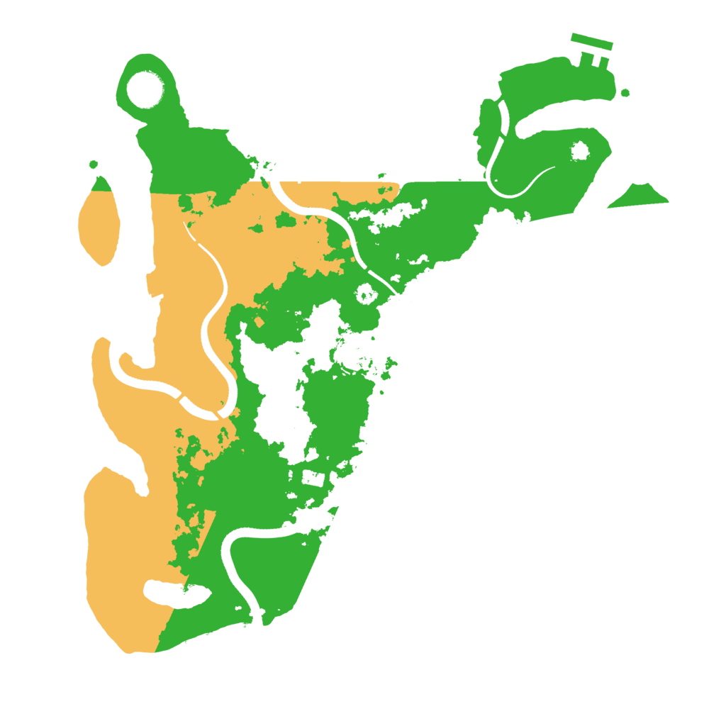 Biome Rust Map: Procedural Map, Size: 3500, Seed: 31118