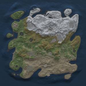 Thumbnail Rust Map: Procedural Map, Size: 3500, Seed: 30139741, 18 Monuments