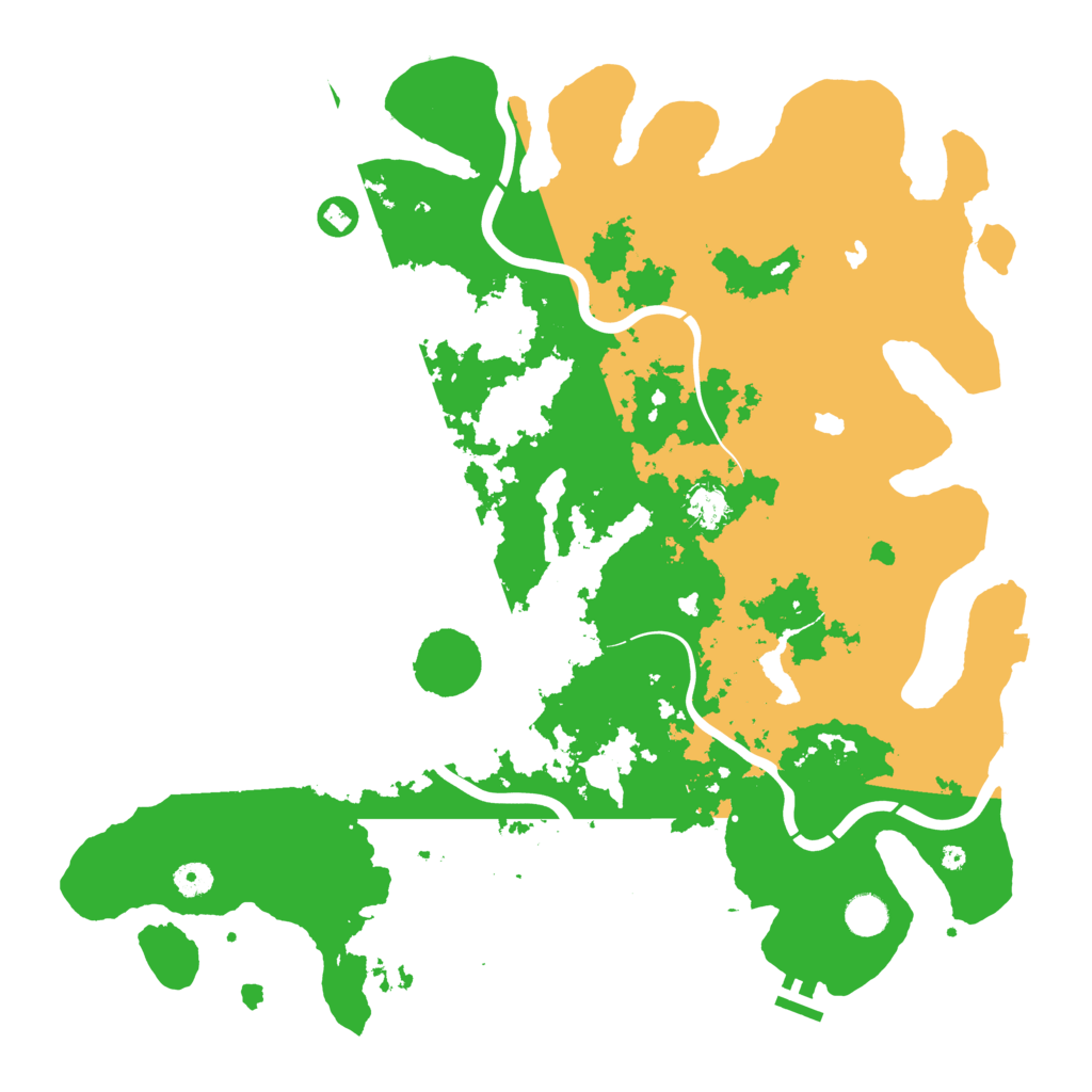 Biome Rust Map: Procedural Map, Size: 4500, Seed: 9999991
