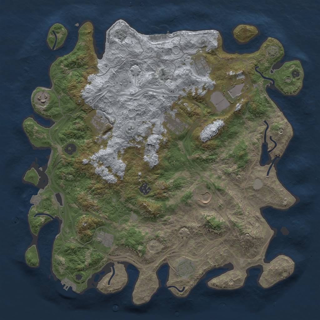 Rust Map: Procedural Map, Size: 4250, Seed: 1722, 18 Monuments