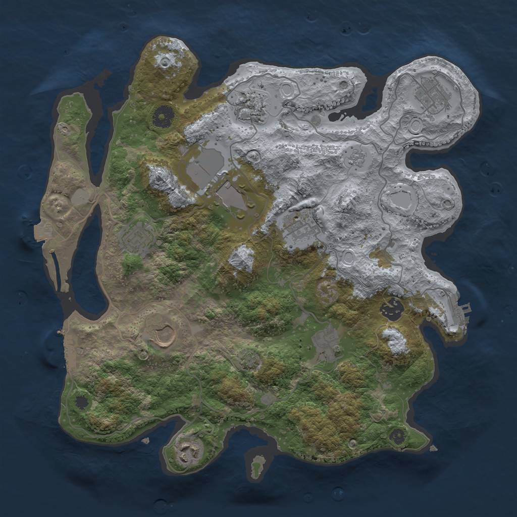 Rust Map: Procedural Map, Size: 3500, Seed: 1604831198, 16 Monuments