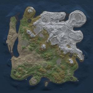 Thumbnail Rust Map: Procedural Map, Size: 3500, Seed: 1604831198, 16 Monuments