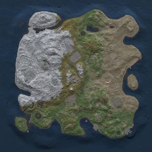 Thumbnail Rust Map: Procedural Map, Size: 3500, Seed: 732501055, 16 Monuments